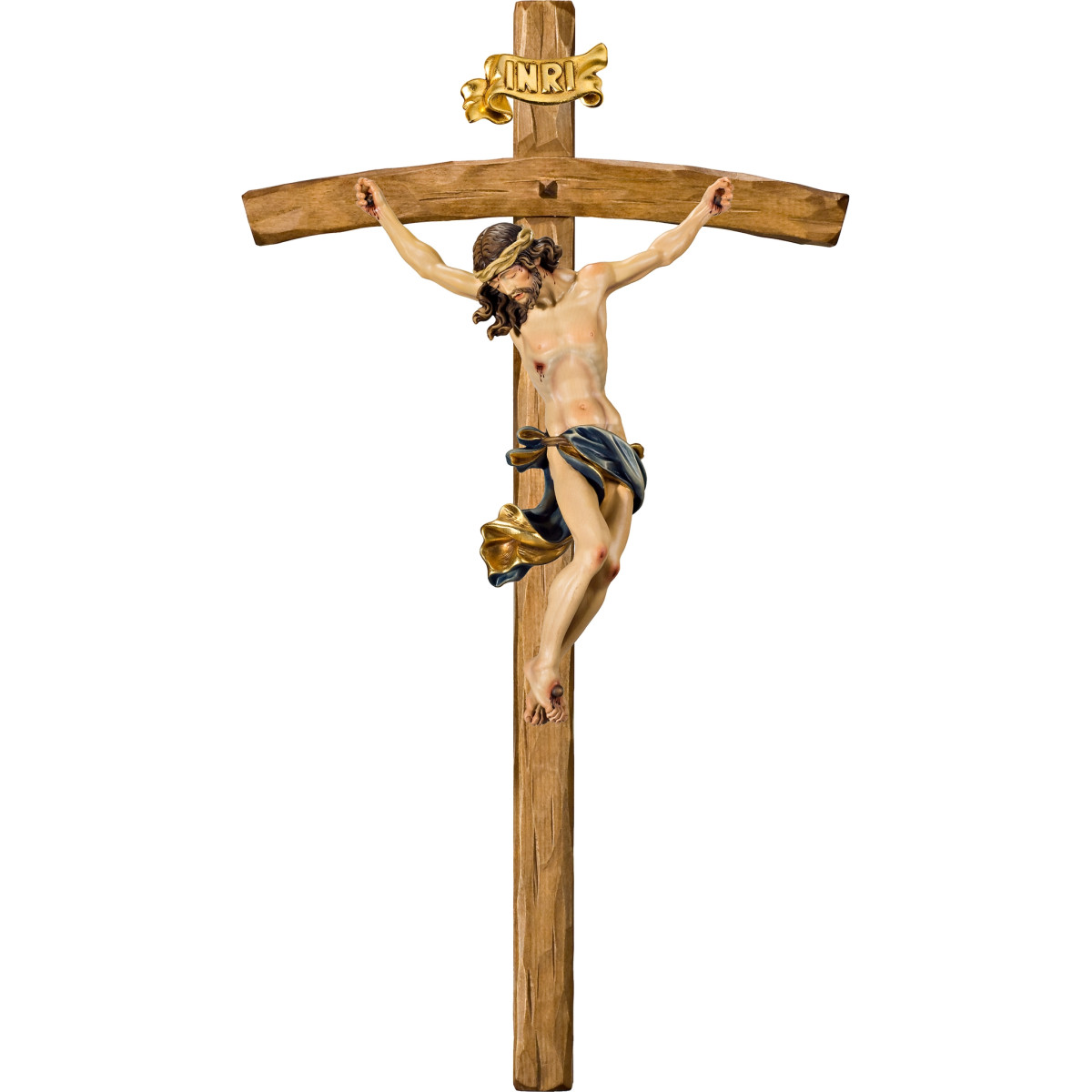 Cristo Barroco en cruz arqueada